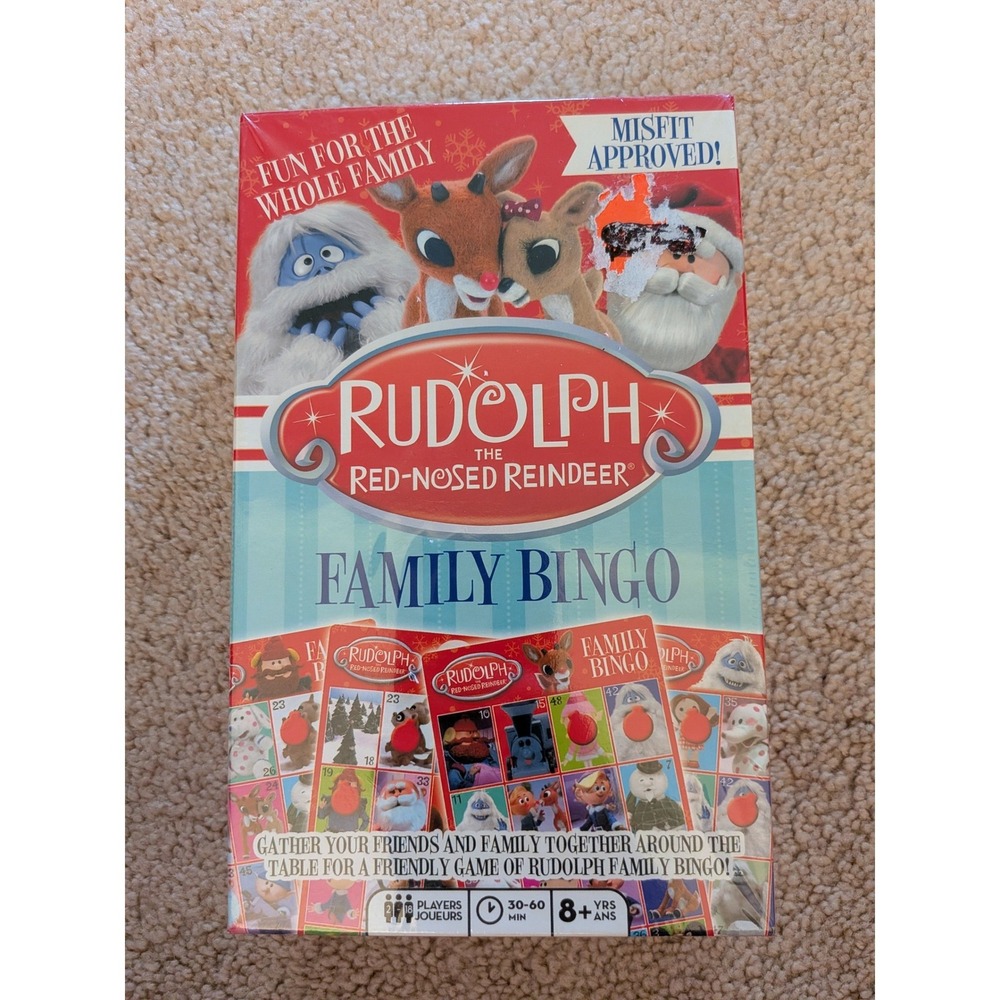 Rudolph the‎ Red-Nosed Reindeer Family Bingo Game Christmas Party Activity